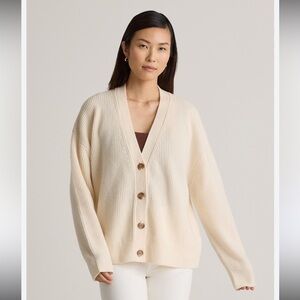 Quince Cream Cashmere Cardigan